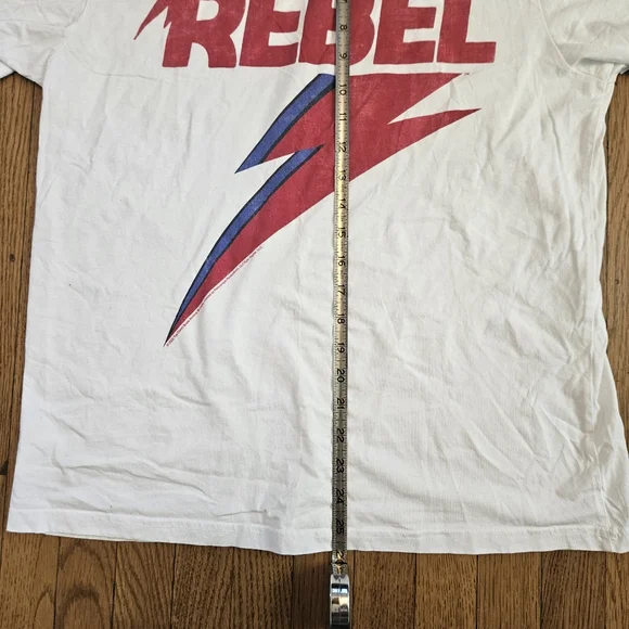 David Bowie Women's Distressed Rebel Boyfriend Fit T-Shirt Size L - Picture 5 of 6